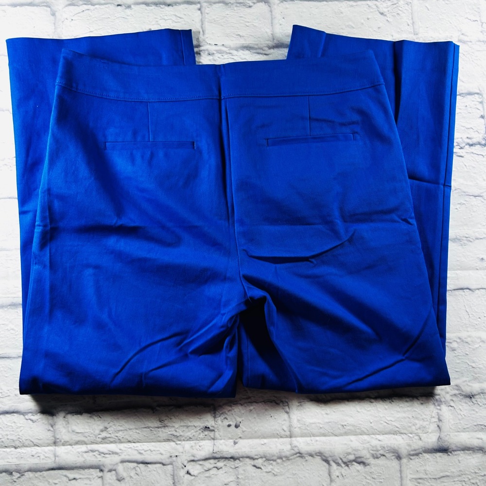 Loft Outlet Women Blue Wide Leg Sailor Pants Side Button Size 10 Nautical Casual - Picture 5 of 11